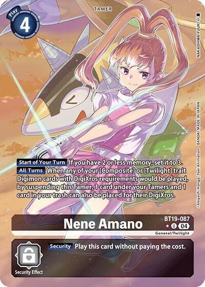 Nene Amano (Alternate Art) Release Special Booster 2.0 Uncommon Digimon card — value and price