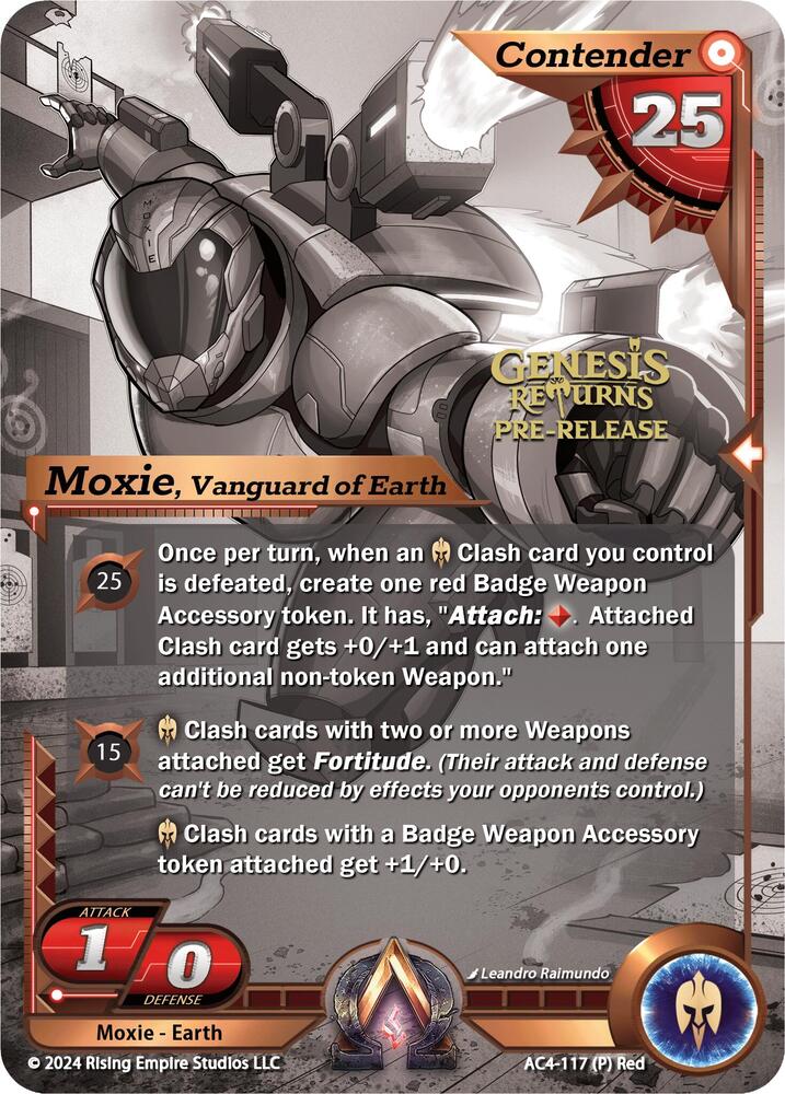 Moxie, Vanguard of Earth (Pre-Release Champion)
