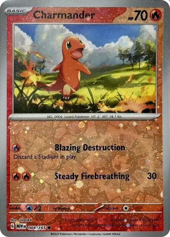 Charmander - 004/165 (Reverse Cosmos Holo) (Costco Exclusive) 004/165 from Miscellaneous Cards & Products