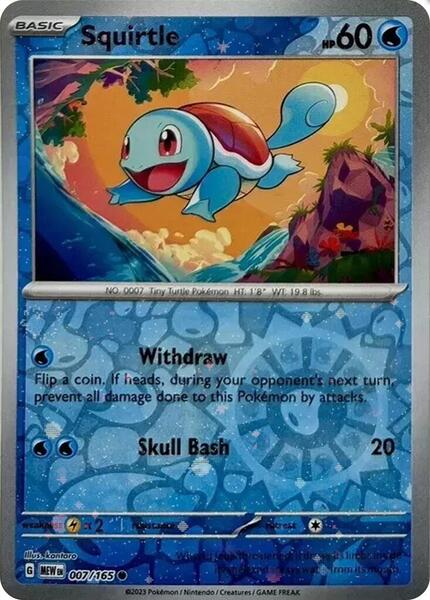 Squirtle - 007/165 (Cosmos Holo) (Costco Exclusive)