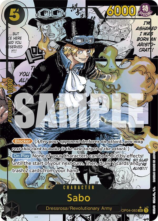 OP04-083 SR サボ コミパラ Sabo OP04-083 SR Kingdoms of Intrigue - ONE PIECE Card Game
