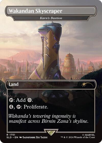 Wakandan Skyscraper Karns Bastion Rainbow Foil