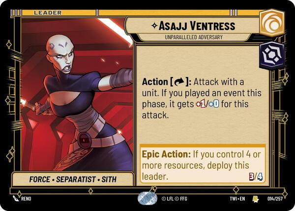 Asajj Ventress - Unparalleled Adversary - Twilight of the Republic