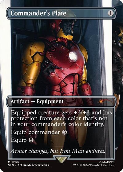 Commanders Plate 1733 Rainbow Foil