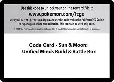Code Card - Sun & Moon Unified Minds Build & Battle Box