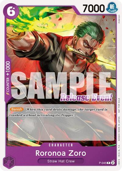 Roronoa Zoro (ST15 - ST20 Release Event Pack) One Piece Promotion Cards PR One Piece card — value and price