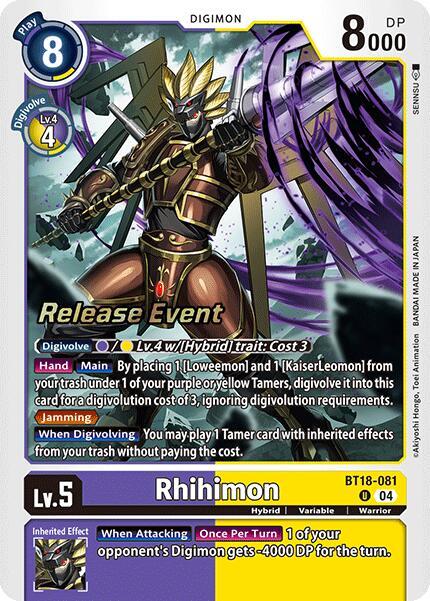 Rhihimon BT18-081 U card
