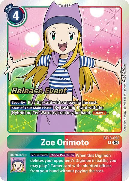 Zoe Orimoto BT18-090 R card