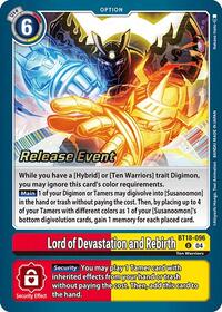 Lord of Devastation and Rebirth - Release Special Booster 2.0 Celebration Event Cards - Digimon card