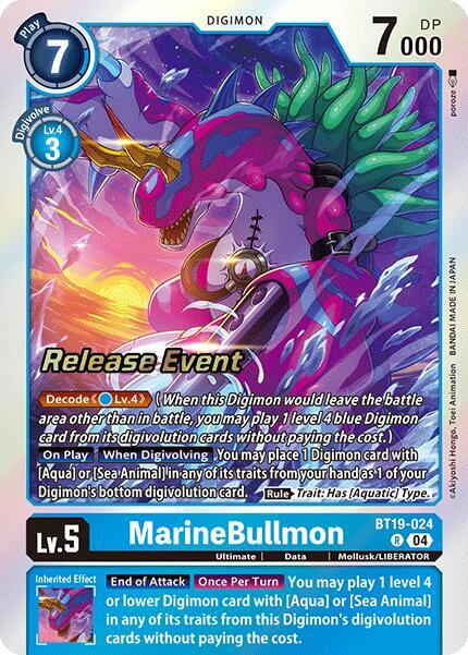 MarineBullmon BT19-024 R card