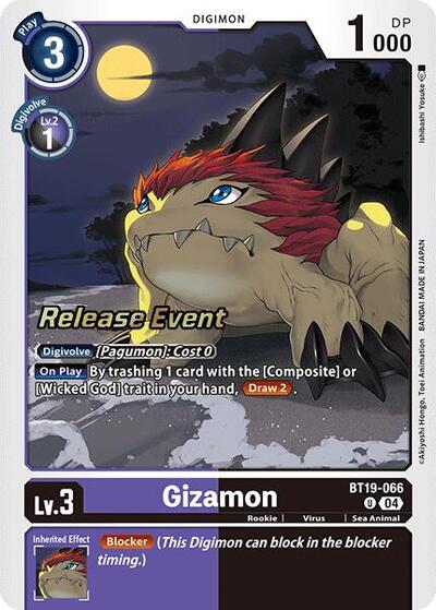 Gizamon Release Special Booster 2.0 Celebration Event Cards card price
