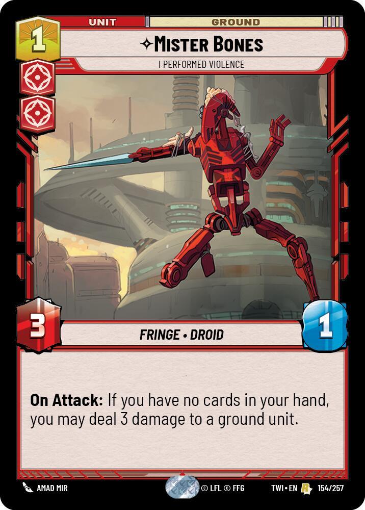 Mister Bones 154/257 card