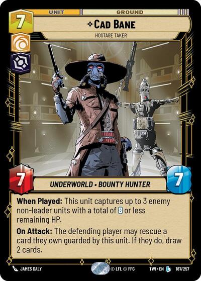Cad Bane - Hostage Taker — Foil Twilight of the Republic Legendary Star Wars Unlimited card — value and price