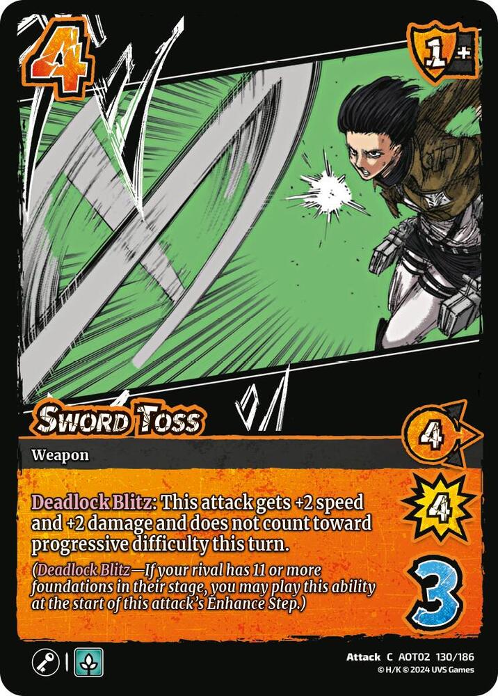 Sword Toss - Attack On Titan: Origins of Power - UniVersus