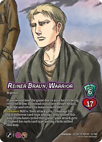 Reiner Braun, Warrior // Reiner, Armored Titan Advancing (Alternate Art) - UniVersus Attack On Titan: Origins of Power trading card