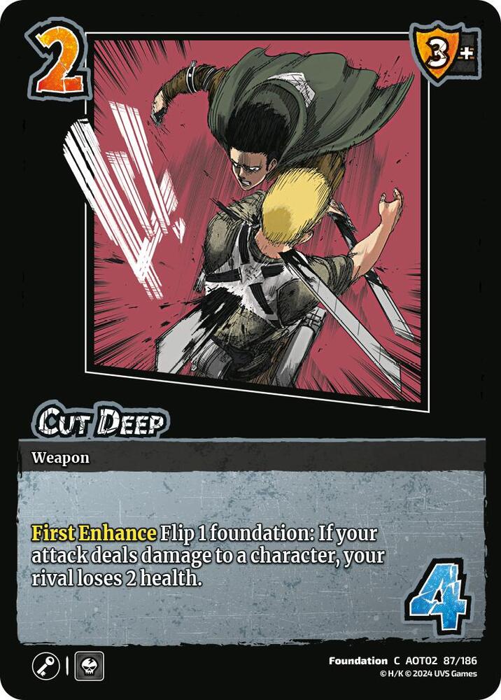 Cut Deep - Attack On Titan: Origins of Power - UniVersus - TCGplayer.com
