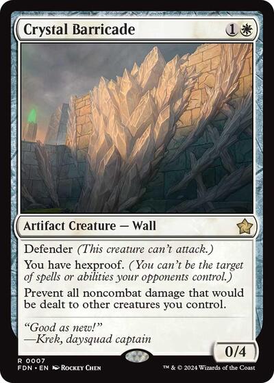 Crystal Barricade from FDN #7, Magic: The Gathering card