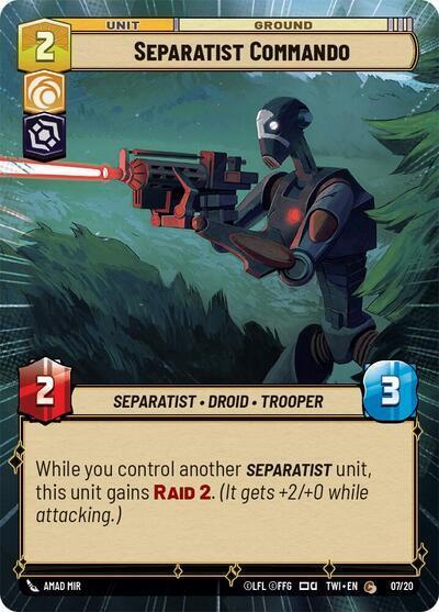 Separatist Commando (Hyperspace) 07/20 card