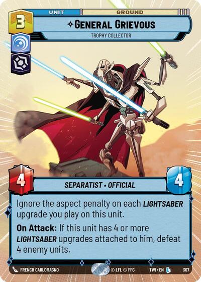General Grievous - Trophy Collector (Hyperspace) — Foil Twilight of the Republic Legendary Star Wars Unlimited card — value and price