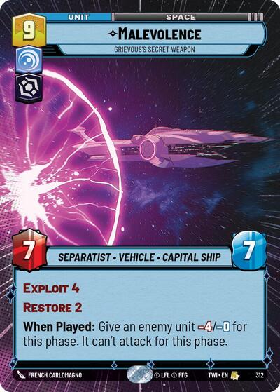 Malevolence - Grievous's Secret Weapon (Hyperspace) card