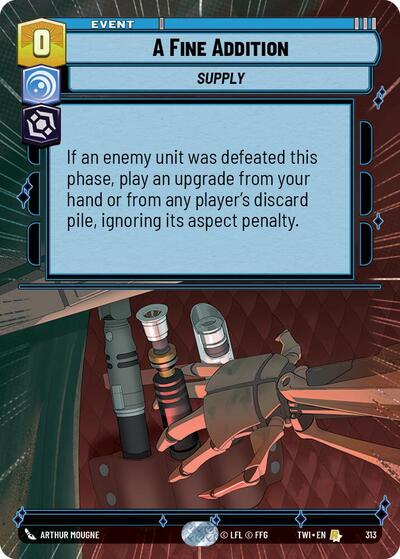 A Fine Addition (Hyperspace) — Foil Twilight of the Republic Rare Star Wars Unlimited card — value and price