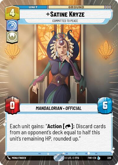 Satine Kryze - Committed to Peace (Hyperspace) card