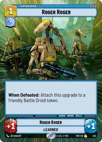 Roger Roger (Hyperspace) card