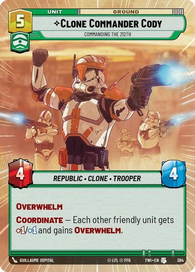 Clone Commander Cody - Commanding the 212th (Hyperspace) card