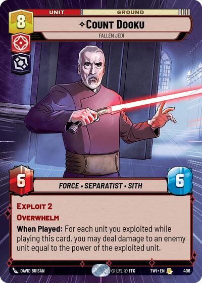 Count Dooku - Fallen Jedi (Hyperspace) card