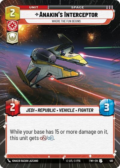 Anakin's Interceptor - Where the Fun Begins (Hyperspace) card