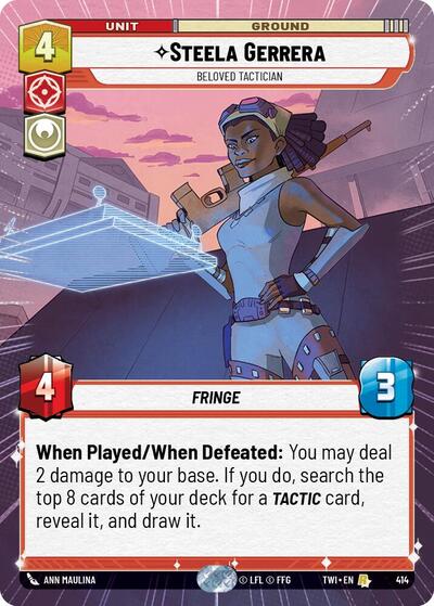 Steela Gerrera - Beloved Tactician (Hyperspace) — Foil Twilight of the Republic Rare Star Wars Unlimited card — value and price