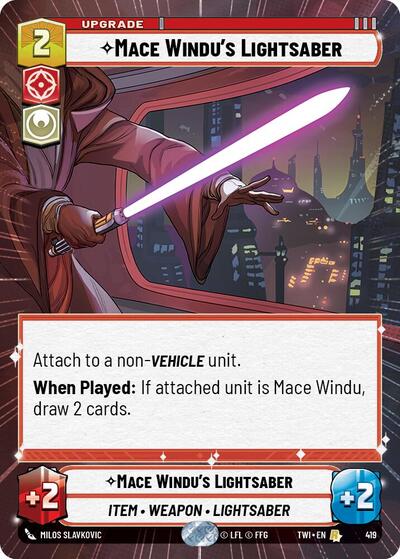 Mace Windu's Lightsaber (Hyperspace) card