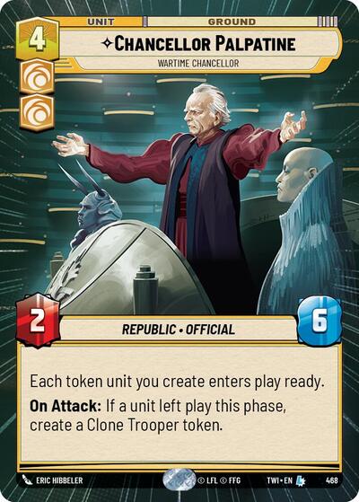 Chancellor Palpatine - Wartime Chancellor (Hyperspace) card