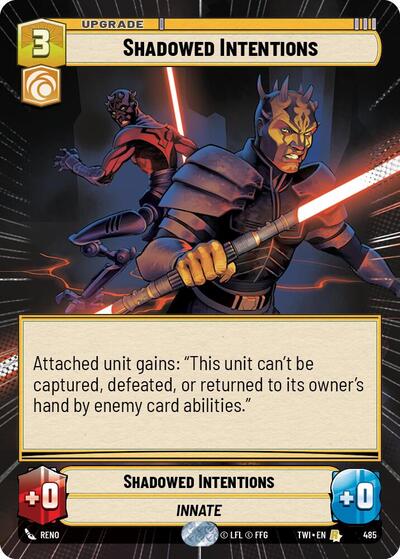 Shadowed Intentions (Hyperspace) — Foil Twilight of the Republic Rare Star Wars Unlimited card — value and price
