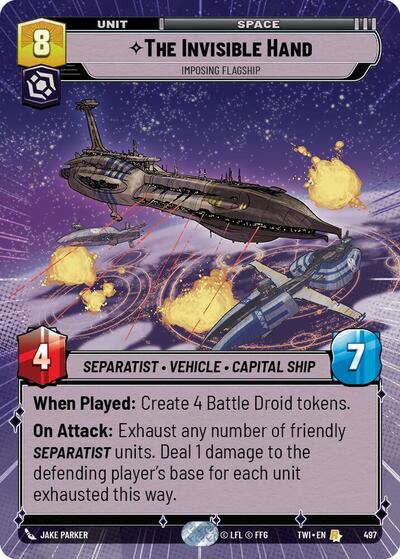 The Invisible Hand - Imposing Flagship (Hyperspace) card