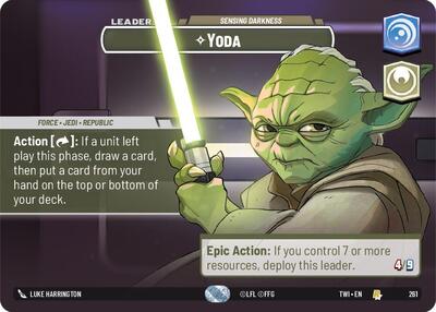 Yoda - Sensing Darkness (Showcase) card