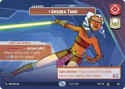 Ahsoka Tano - Snips (Showcase) Twilight of the Republic Special Star Wars Unlimited card — value and price