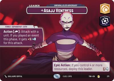 Asajj Ventress - Unparalleled Adversary (Showcase) card