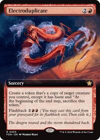 Electroduplicate (Extended Art) - Foundations - Magic: The Gathering card