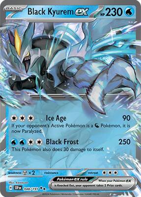 チャックスＧＰ【magical prism & dark variation】 Black Kyurem ex - 048/191 - SV08: Surging Sparks - Pokemon