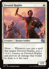 Favored Hoplite - Foundations Jumpstart - Magic: The Gathering card
