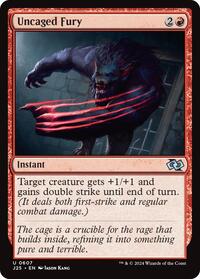 Uncaged Fury - Foundations Jumpstart - Magic: The Gathering card
