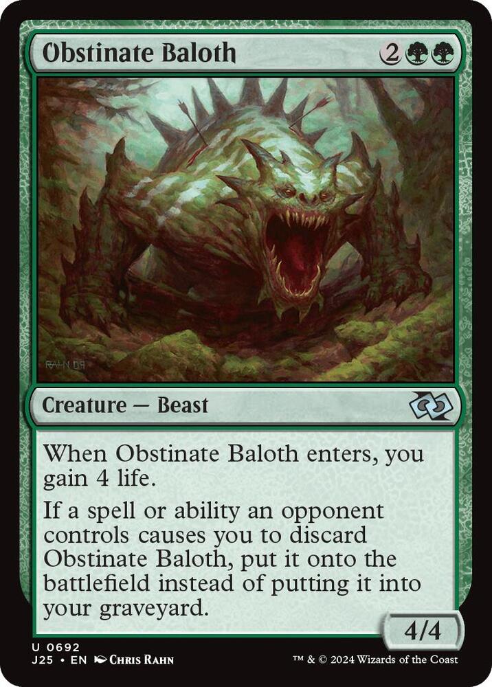 Obstinate Baloth 692 card