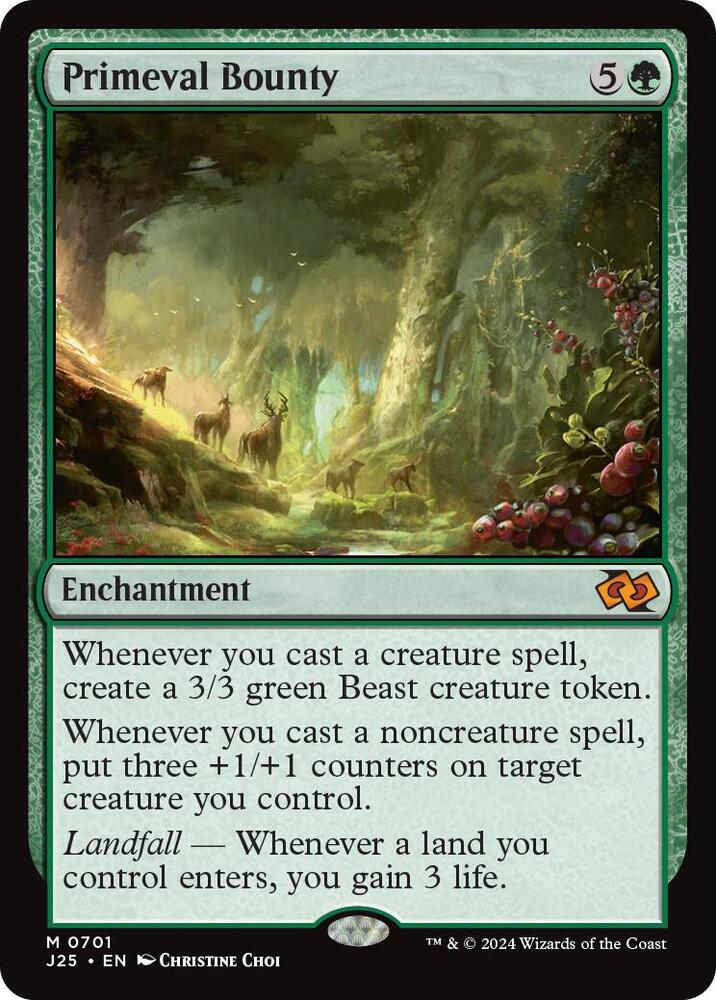 Primeval Bounty 701 card