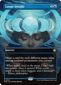 Lunar Insight (Borderless) - Foundations - Magic: The Gathering card