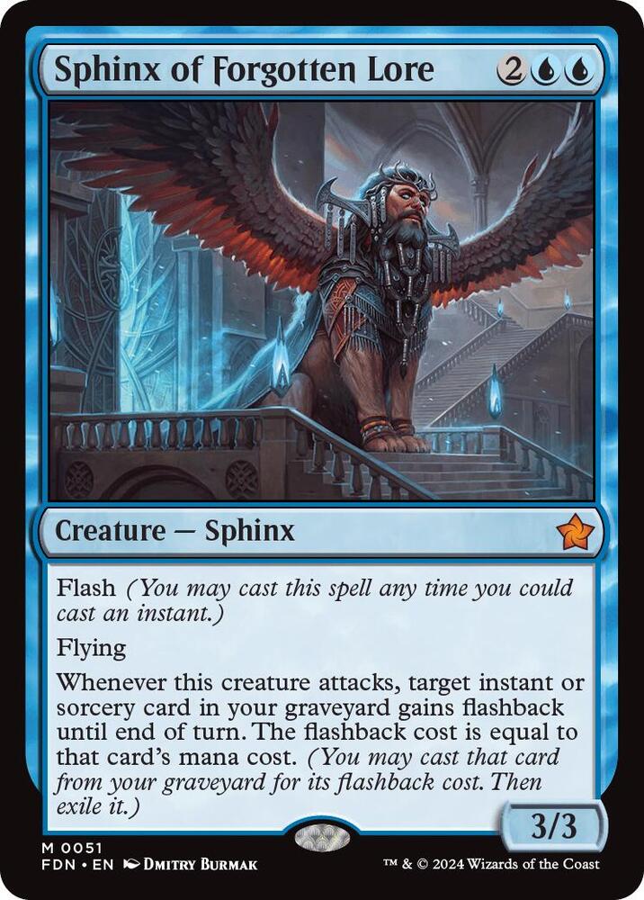 Sphinx of Forgotten Lore - Foundations - Magic: The Gathering Sphinx of Forgotten Lore - Foundations - Magic: The Gathering