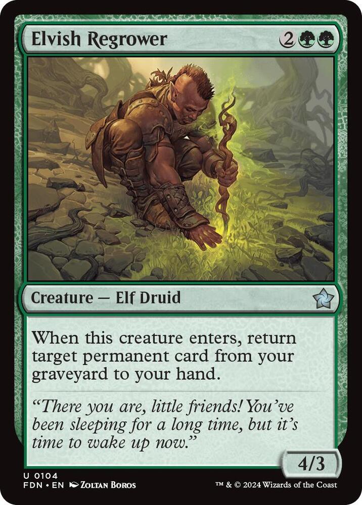 Elvish Regrower 104 card