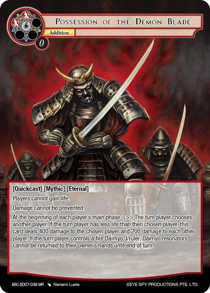 Possession Of The Demon Blade (ABC-SD07-036)