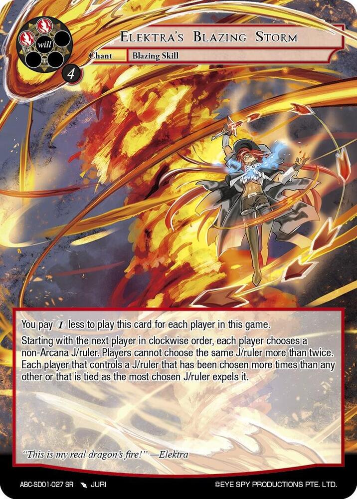 Elektra's Blazing Storm (ABC-SD01-027)