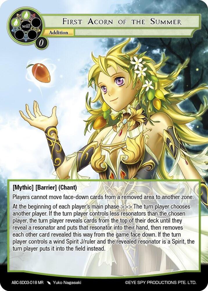 First Acorn Of The Summer (ABC-SD03-018) - ABC Duel Decks - Force